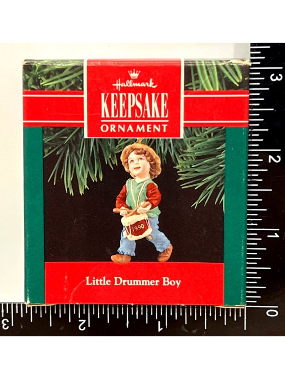 HANDCRAFTED 1990 HALLMARK KEEPSAKE ORNAMENT QX523-3 LITTLE DRUMMER BOY